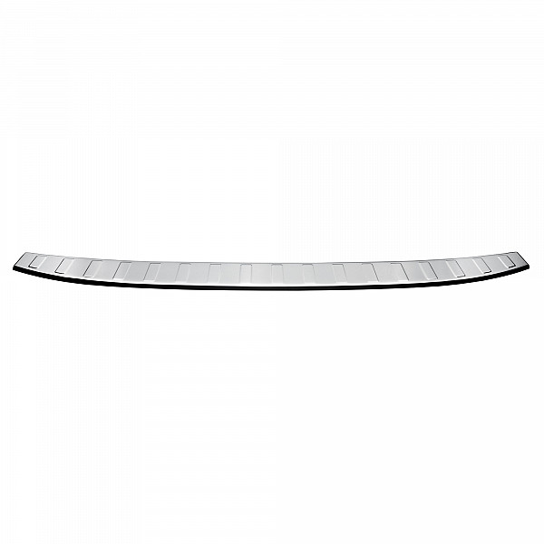 Stainless Steel Rear Bumper Protector Compatible With Volvo V90 09.2016-> Rearguard, Tailored Fit Bumper Guard,  Loading Edge Protector- Colour Polished Stainless Steel (Chrome)