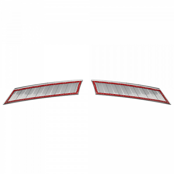 Stainless Steel Rear Bumper Protector Compatible With Opel Mokka II 01.2021-> Rearguard, Tailored Fit Bumper Guard,  Loading Edge Protector- Colour Brushed Stainless Steel
