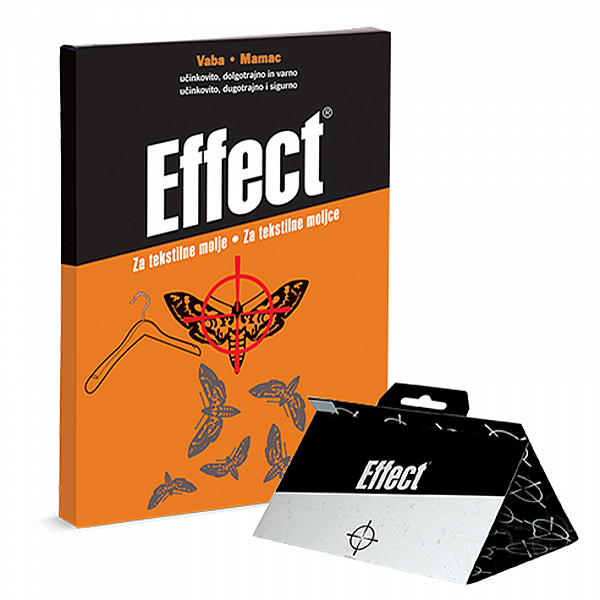 Effect Textilmotten Falle – geruchlos & insektizidfrei – Mottenköder zum Schutz von Kleidung & Textilien – Sicher für Kinder & Haustiere – Langzeitwirkung bis 3 Monate – 1 Stück