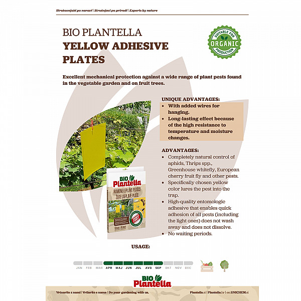 Große Leimringe Bio PLANTELLA 20 Stück Gelbsticker 20 x 26cm Gelbtafeln Klebrige Insektenfallen zum Schutz der Bäume vor kleinen Schädlingen wie Trauermücken Klebeplatten