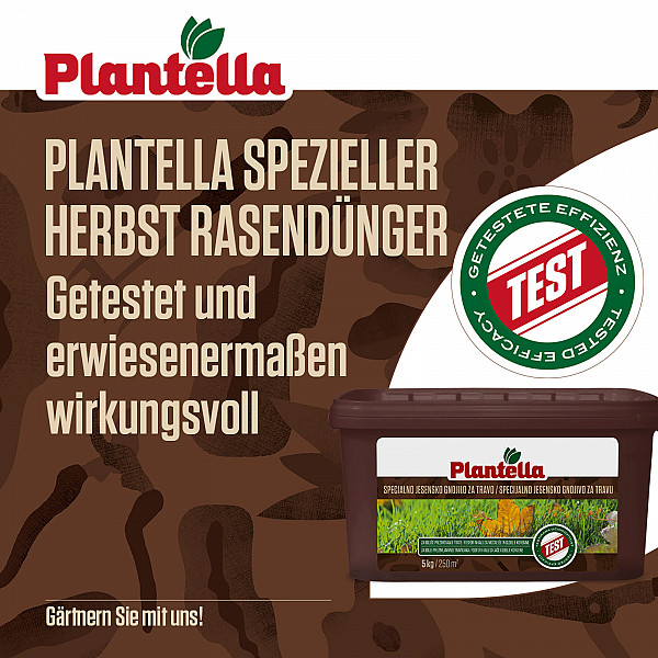 Autumn Lawn Fertilizer PLANTELLA 5 kg – Special Fertilizer for Strong Roots & Dense Lawn in Autumn – Ideal for Winter Preparation | Suitable for Ornamental & Sports Lawns