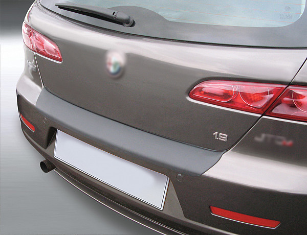 Rear Bumper Protector compatible with Alfa Romeo 159 Sportwagon Estate 03.2006-12.2011  Rearguard, Tailored Fit Bumper Guard, ABS Plastic- Special Colour Silver