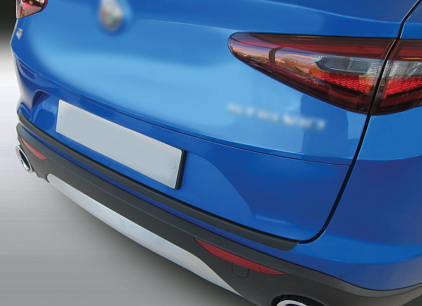 Zaštitna letva stražnjeg branika pogodno za Alfa Romeo Stelvio 01.2017-> nije za Quadrifoglio precizno pristajanje s dubokim zaštitnim rubom, ABS plastika- posebna boja crna sjaj