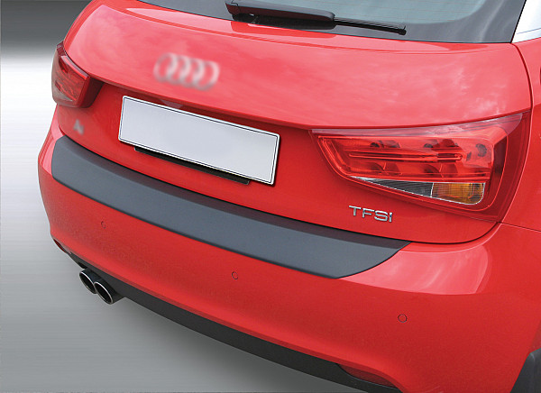 Zaštitna letva stražnjeg branika pogodno za Audi A1 S1 Sportback 08.2010-12.2014  precizno pristajanje s dubokim zaštitnim rubom, ABS plastika- posebna boja izgled brušeni aluminij