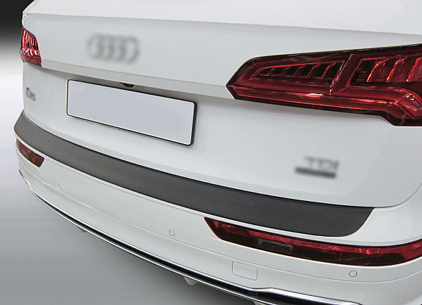 Zaščitna letvica zadnjega odbijača kompatibilna za Audi Q5 & SQ5 10.2016-> ni za Sportback zaščita nakladalnega roba z globokim zaščitnim robom, ABS plastika- barva črna mat
