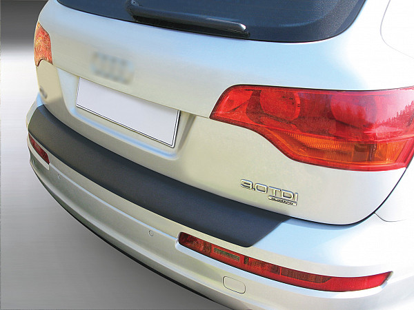 Rear Bumper Protector compatible with Audi Q7 (4L) 09.2005-03.2015  Rearguard, Tailored Fit Bumper Guard, ABS Plastic- Colour Matte Black