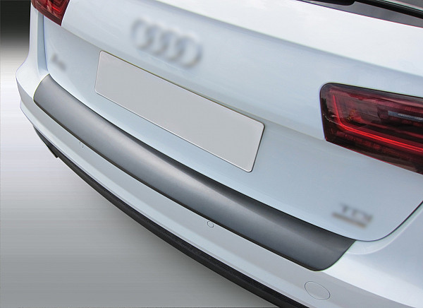 Zaščitna letvica zadnjega odbijača kompatibilna za Audi A6 Avant 06.2016-08.2018 tudi za S-Line zaščita nakladalnega roba z globokim zaščitnim robom, ABS plastika- barva črna mat