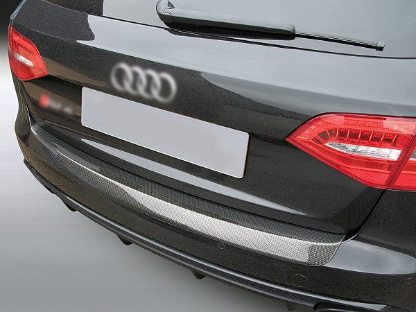Zaštitna letva stražnjeg branika pogodno za Audi RS4 Avant 03.2012-06.2016  precizno pristajanje s dubokim zaštitnim rubom, ABS plastika- boja crna mat