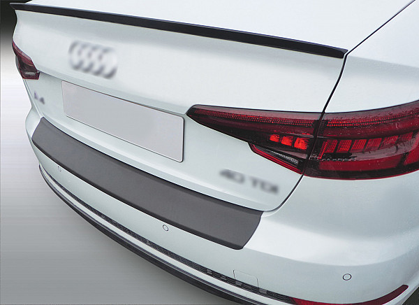 Zaščitna letvica zadnjega odbijača kompatibilna za Audi A4 Limuzina B9 10.2018-09.2019  zaščita nakladalnega roba z globokim zaščitnim robom, ABS plastika- barva črna mat