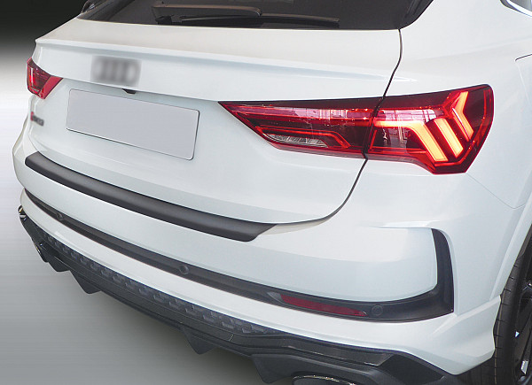 Rear Bumper Protector compatible with Audi Q3 & RSQ3 Sportback 10.2019->  Rearguard, Tailored Fit Bumper Guard, ABS Plastic- Colour Matte Black