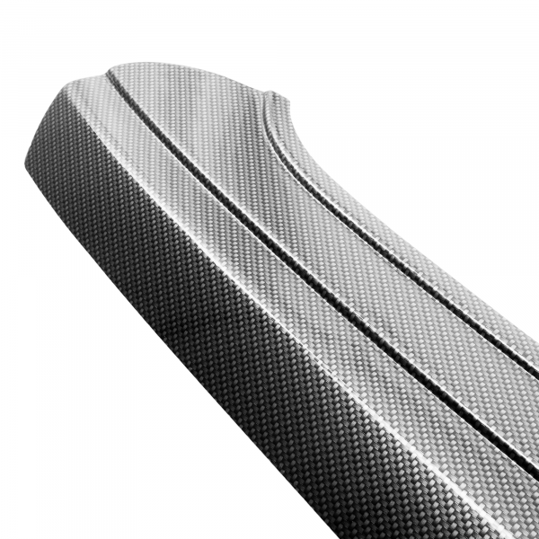 Rear Bumper Protector compatible with Audi Q7 & SQ7 (4M) 06.2015->  Rearguard, Tailored Fit Bumper Guard, ABS Plastic- Special Colour Carbon Look