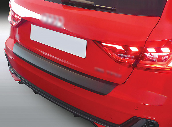 Zaštitna letva stražnjeg branika pogodno za Audi A1 Sportback z S Line & Citycarver 11.2018->  precizno pristajanje s dubokim zaštitnim rubom, ABS plastika- posebna boja crna sjaj