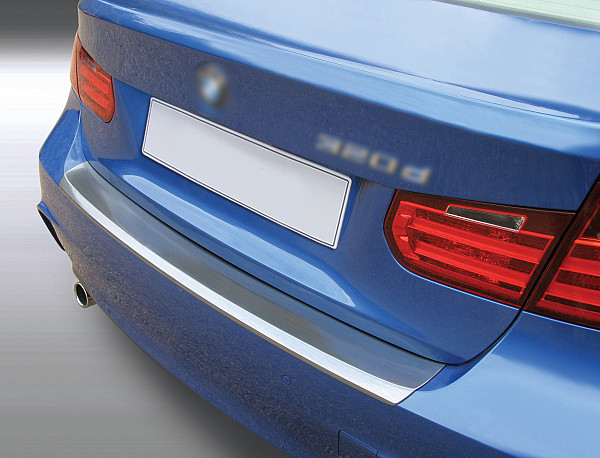 Zaščitna letvica zadnjega odbijača kompatibilna za BMW Serija 3 F30 Limuzina & M3 02.2012-06.2019 samo za M Paket zaščita nakladalnega roba z globokim zaščitnim robom, ABS plastika- posebna barva videz brušen aluminij