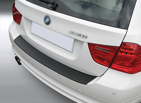 Ladekantenschutz passend für BMW 3er Touring Kombi E91 ab BJ. 9.2008-8.2012 nicht für M Paket passgenau mit Abkantung ABS- Farbe schwarz