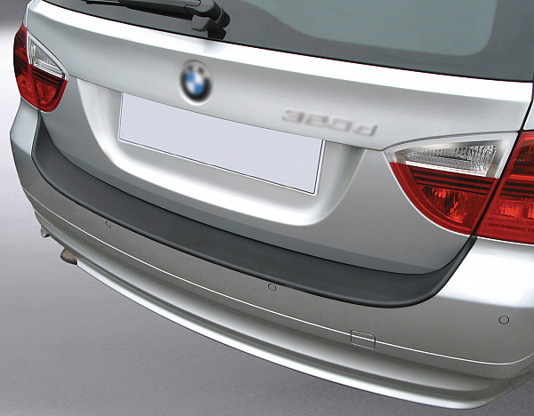 Ladekantenschutz passend für BMW 3er Touring Kombi E91 ab BJ. 9.2005-8.2008 nicht für M Paket passgenau mit Abkantung ABS- Farbe schwarz
