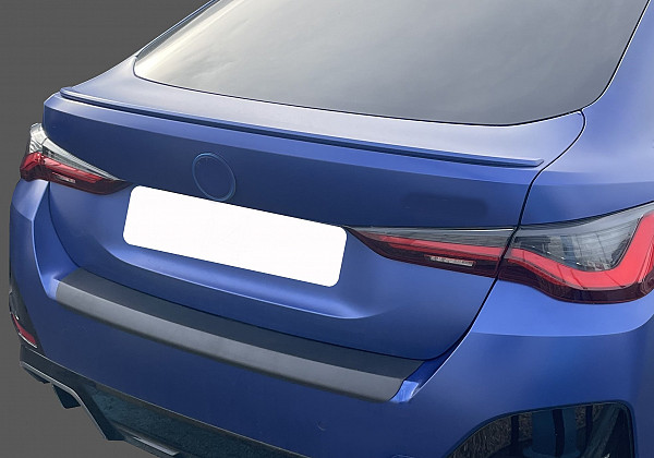 Zaštitna letva stražnjeg branika pogodno za BMW i4 G26 z M Sport 11.2021-> samo za M Paket precizno pristajanje s dubokim zaštitnim rubom, ABS plastika- boja crna mat