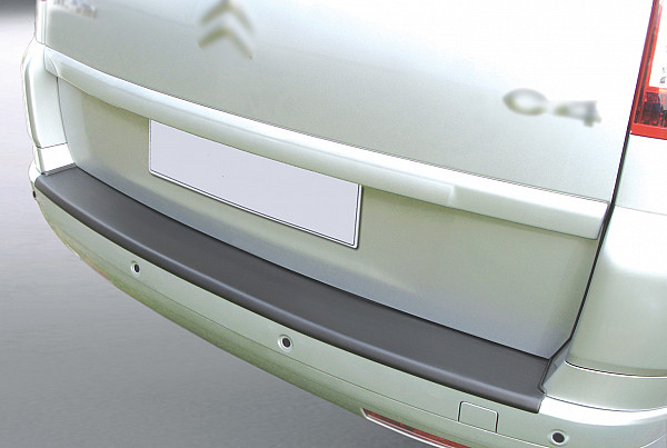 Zaščitna letvica zadnjega odbijača kompatibilna za Citroen C4 Grand Picasso 10.2006-08.2013  zaščita nakladalnega roba z globokim zaščitnim robom, ABS plastika- barva črna mat