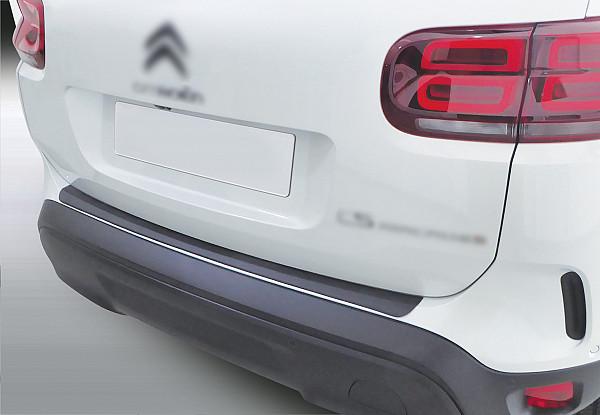 Zaščitna letvica zadnjega odbijača kompatibilna za Citroen C5 Aircross 02.2019->  zaščita nakladalnega roba z globokim zaščitnim robom, ABS plastika- barva črna mat
