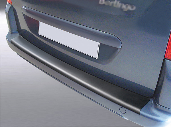 Rear Bumper Protector compatible with Citroen Berlingo 08.2008-06.2018 also for Multispace & First Rearguard, Tailored Fit Bumper Guard, ABS Plastic- Special Colour Gloss Black