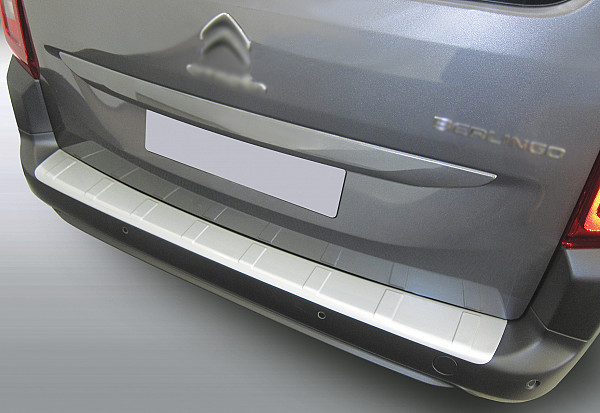 Rear Bumper Protector compatible with Citroen Berlingo 09.2018-> also for Multispace Rearguard, Tailored Fit Bumper Guard, ABS Plastic- Colour Matte Black