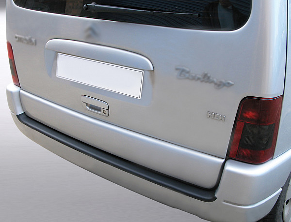 Zaščitna letvica zadnjega odbijača kompatibilna za Citroen Berlingo 09.1996-12.2009 1 generacija zaščita nakladalnega roba z globokim zaščitnim robom, ABS plastika- barva črna mat