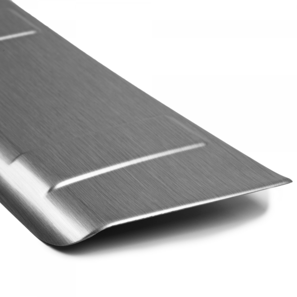 Rear Bumper Protector compatible with Citroen Berlingo 09.2018-> also for Multispace Rearguard, Tailored Fit Bumper Guard, ABS Plastic- Special Colour Brushed Aluminum Look