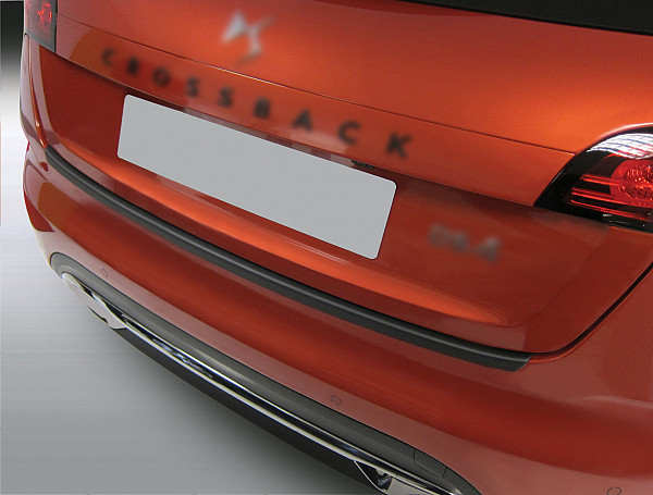 Zaščitna letvica zadnjega odbijača kompatibilna za Citroen DS4 & DS4 Crossback 05.2011-04.2018  zaščita nakladalnega roba z globokim zaščitnim robom, ABS plastika- barva črna mat