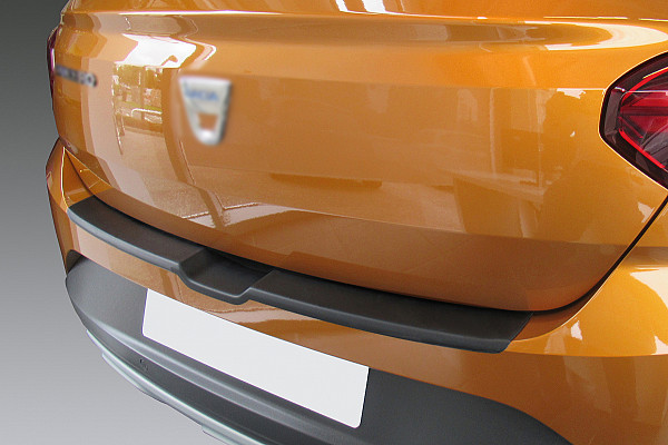 Ladekantenschutz passend für Dacia Sandero & Sandero Stepway III ab BJ. 1.2021>  passgenau mit Abkantung ABS- Farbe schwarz