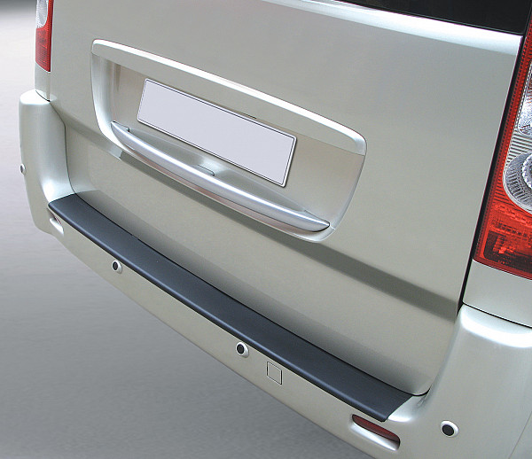 Rear Bumper Protector compatible with Fiat Scudo  02.2007-07.2016  Rearguard, Tailored Fit Bumper Guard, ABS Plastic- Colour Matte Black