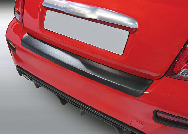 Zaštitna letva stražnjeg branika pogodno za Fiat Abarth 500 & 500C 04.2016-> samo za Abarth precizno pristajanje s dubokim zaštitnim rubom, ABS plastika- boja crna mat