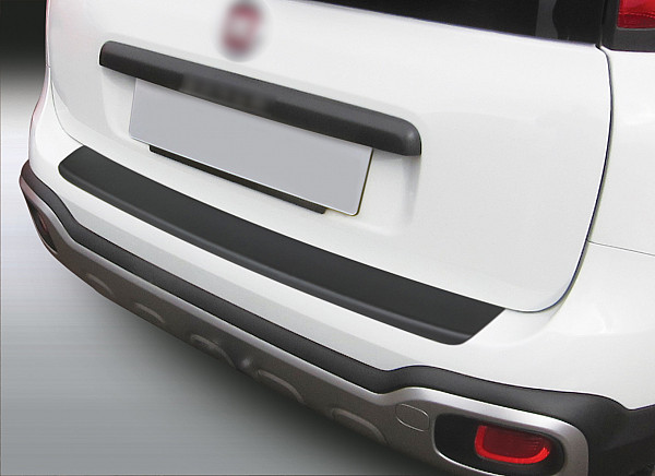 Zaščitna letvica zadnjega odbijača kompatibilna za Fiat Panda S Cross & City Cross 03.2012-> & 4x4 Cross zaščita nakladalnega roba z globokim zaščitnim robom, ABS plastika- barva črna mat