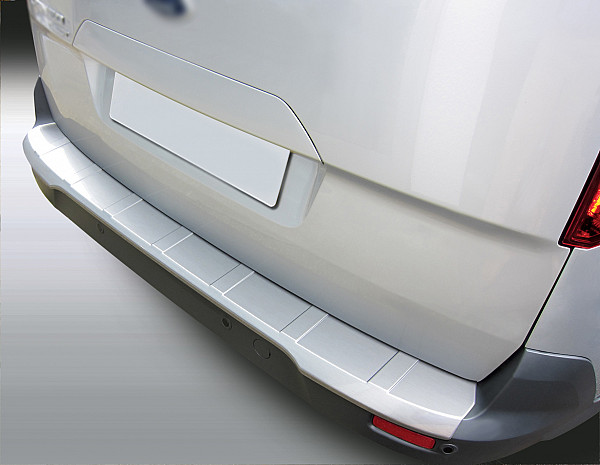 Rear Bumper Protector compatible with Ford Tourneo Connect, Transit Connect, Grand Tourneo Connect 12.2013-03.2022  Rearguard, Tailored Fit Bumper Guard, ABS Plastic- Special Colour Silver