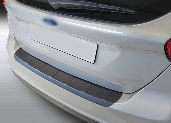 Rear Bumper Protector compatible with Ford Focus Hatchback 08.2014-08.2018 also for ST & RS Rearguard, Tailored Fit Bumper Guard, ABS Plastic- Colour Matte Black