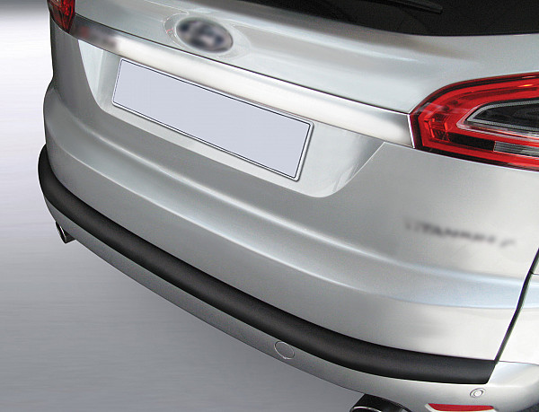 Zaščitna letvica zadnjega odbijača kompatibilna za Ford S MAX 05.2006-08.2015  zaščita nakladalnega roba z globokim zaščitnim robom, ABS plastika- barva črna mat