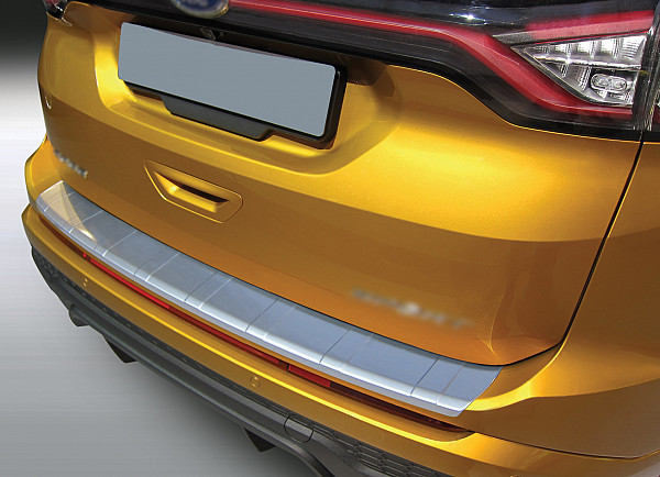 Zaščitna letvica zadnjega odbijača kompatibilna za Ford Edge 06.2016-09.2018 ni za Titanium, rebrasti dizajn zaščita nakladalnega roba z globokim zaščitnim robom, ABS plastika- barva črna mat