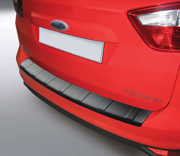 Zaštitna letva stražnjeg branika pogodno za Ford C Max 12.2010-04.2015  precizno pristajanje s dubokim zaštitnim rubom, ABS plastika- boja crna mat
