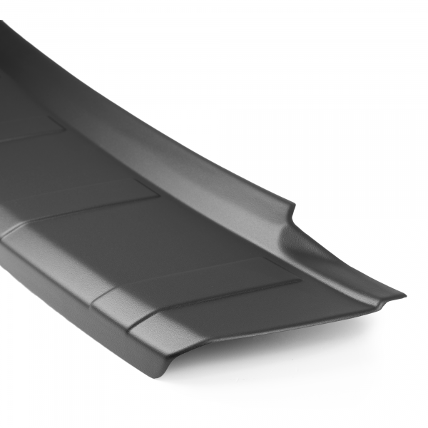 Rear Bumper Protector compatible with Ford Edge 06.2016-09.2018 not for Titanium, ribbed surface Rearguard, Tailored Fit Bumper Guard, ABS Plastic- Special Colour Brushed Aluminum Look