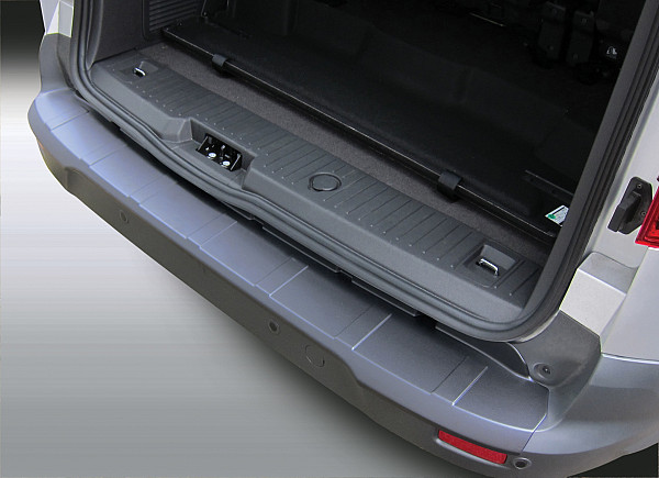 Rear Bumper Protector compatible with Ford Tourneo Connect, Transit Connect, Grand Tourneo Connect 12.2013-03.2022  Rearguard, Tailored Fit Bumper Guard, ABS Plastic- Colour Matte Black