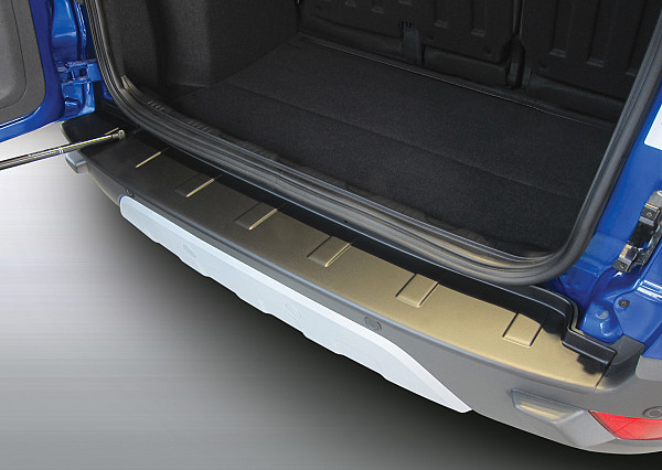 Ladekantenschutz passend für Ford Ecosport ab BJ. 1.2014-11.2017  passgenau mit Abkantung ABS- Sonderfarbe Piano Schwarz