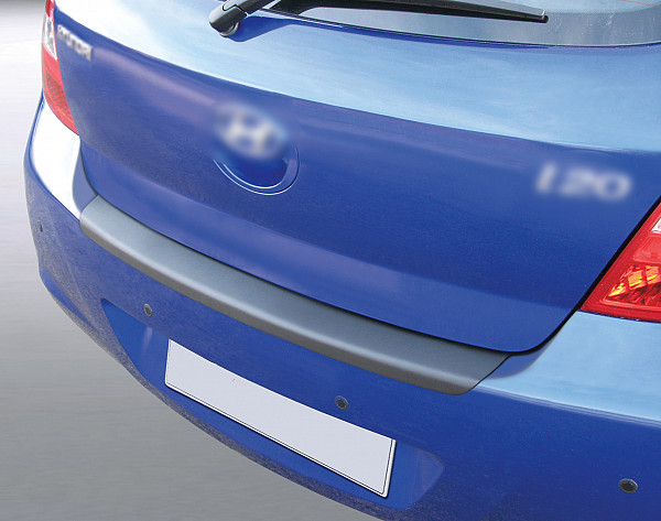Ladekantenschutz passend für Hyundai i20 ab BJ. 2.2009-4.2012  passgenau mit Abkantung ABS- Farbe schwarz