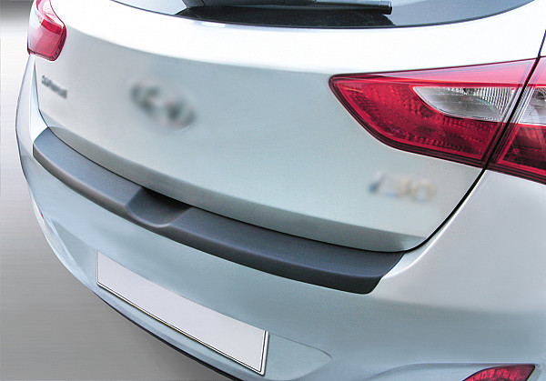 Ladekantenschutz passend für Hyundai i30 ab BJ. 3.2012-12.2016 & i30 Active Schrägheck passgenau mit Abkantung ABS- Farbe schwarz