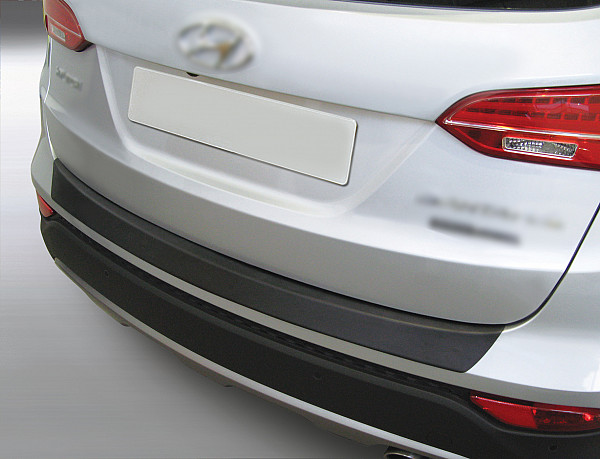 Ladekantenschutz passend für Hyundai Santa FE ab BJ. 9.2012-10.2015  passgenau mit Abkantung ABS- Farbe schwarz