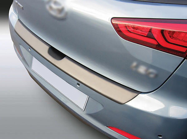 Zaščitna letvica zadnjega odbijača kompatibilna za Hyundai i20 12.2014-06.2018 5 vratni zaščita nakladalnega roba z globokim zaščitnim robom, ABS plastika- barva črna mat