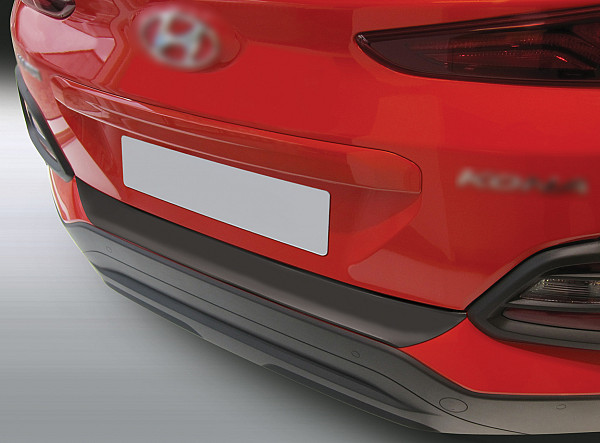 Rear Bumper Protector compatible with Hyundai Kona 10.2017-12.2021 & Kona Electric Rearguard, Tailored Fit Bumper Guard, ABS Plastic- Colour Matte Black