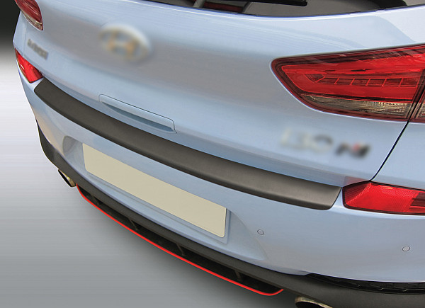 Zaštitna letva stražnjeg branika pogodno za Hyundai i30N Hatchback 04.2017-08.2020  precizno pristajanje s dubokim zaštitnim rubom, ABS plastika- boja crna mat
