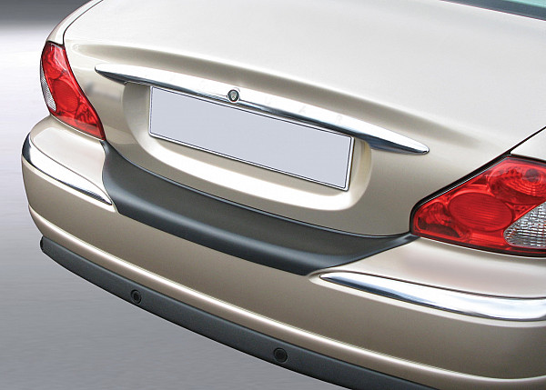 Zaštitna letva stražnjeg branika pogodno za Jaguar X Type 06.2001-09.2007 Limuzina precizno pristajanje s dubokim zaštitnim rubom, ABS plastika- posebna boja crna sjaj