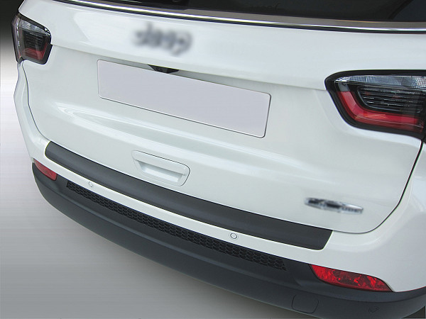 Ladekantenschutz passend für Jeep Compass ab BJ. 7.2017>  passgenau mit Abkantung ABS- Farbe schwarz