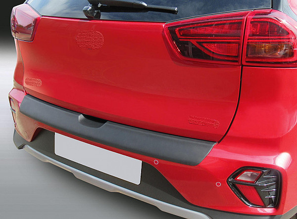 Ladekantenschutz passend für Kia Niro Hybrid ab BJ. 6.2019-5.2022  passgenau mit Abkantung ABS- Farbe schwarz