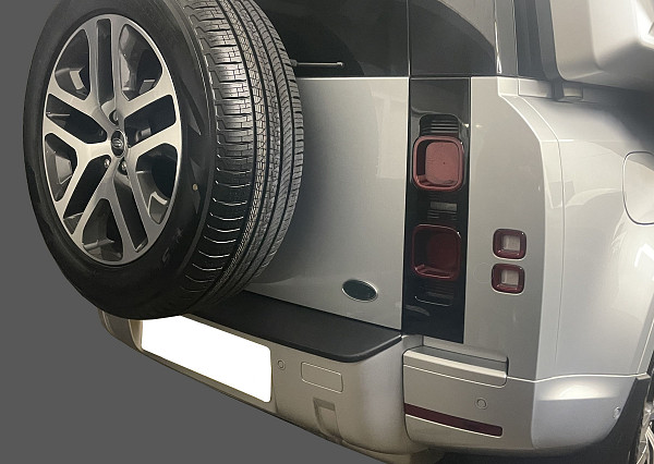 Rear Bumper Protector compatible with Land Rover Defender 03.2020->  Rearguard, Tailored Fit Bumper Guard, ABS Plastic- Colour Matte Black