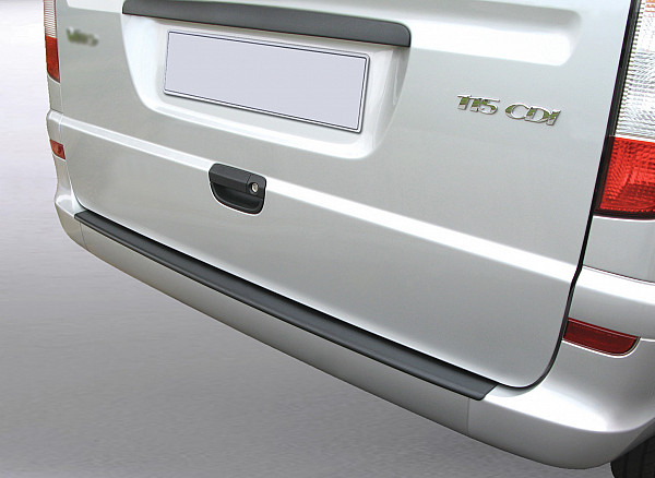 Rear Bumper Protector compatible with Mercedes Benz Viano & Vito W639 06.2003-04.2014  Rearguard, Tailored Fit Bumper Guard, ABS Plastic- Colour Matte Black